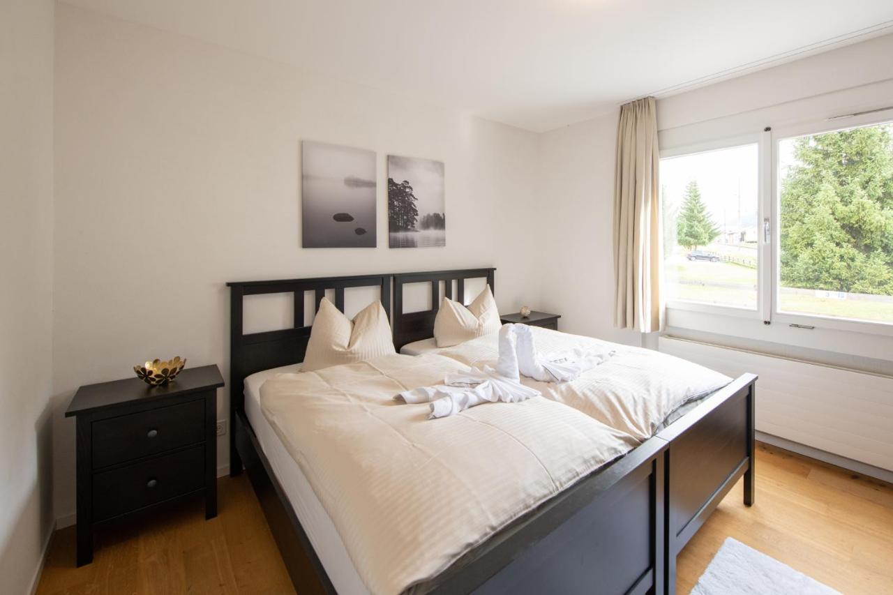 Agrimonia - 5,5-Zi Duplex Wohnung Bis 9 Personen Mit Eigenem Garten Davos Extérieur photo